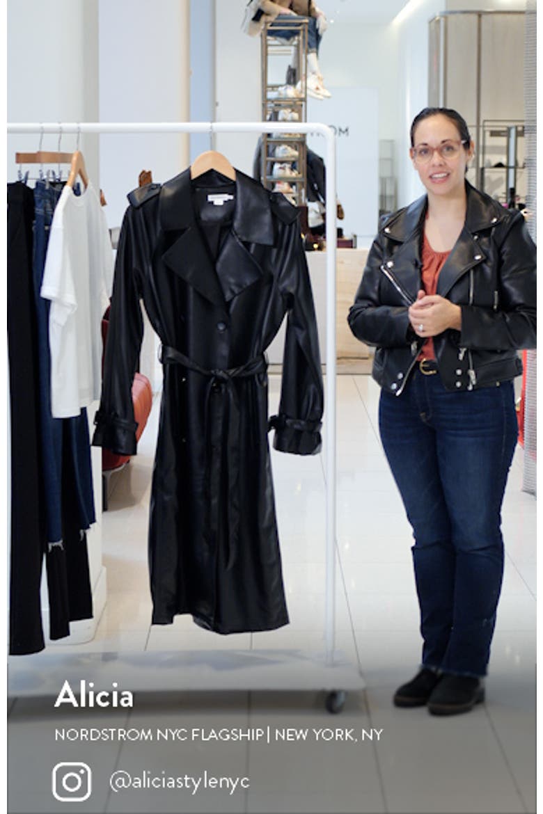 Chino Faux Leather Trench Coat video