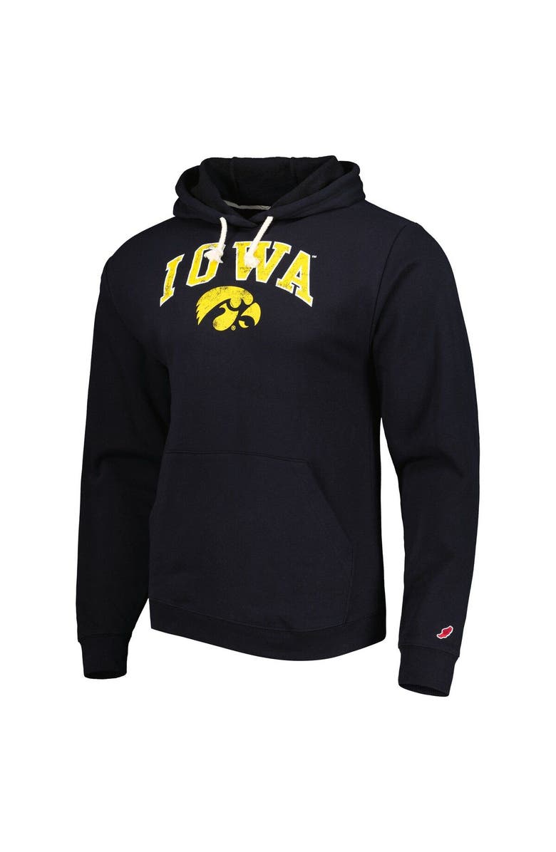 LEAGUE COLLEGIATE WEAR Men's League Collegiate Wear Black Iowa Hawkeyes Arch Essential Pullover Hoodie, Alternate, color, Black