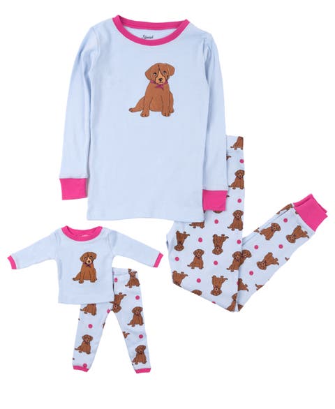 Girls 2-pc. Cotton Pajamas with Matching Doll Accessory - Animal Prints (Toddler, Little Kid & Big Kid)