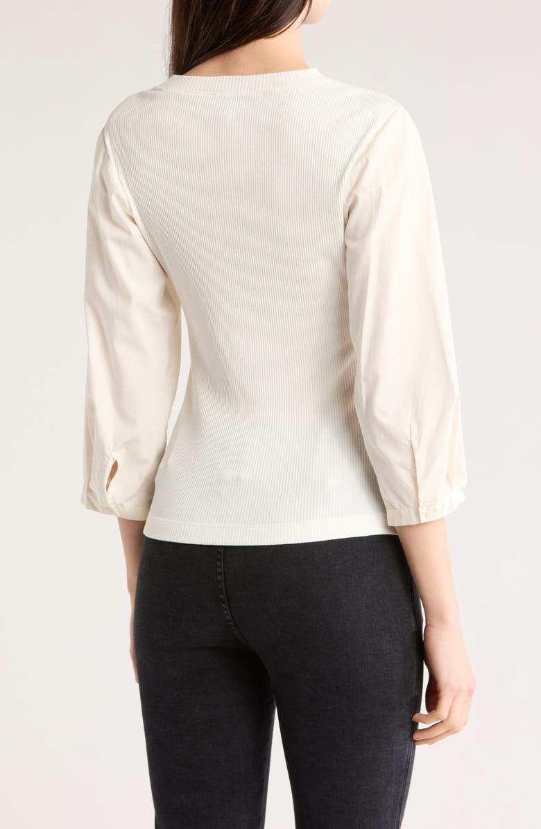 Derek Lam 10 Crosby Arnaldo Mixed Media T-Shirt, Alternate, color, Soft White