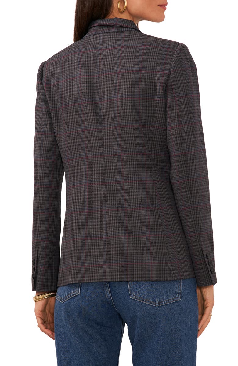 Vince Camuto Plaid One-Button Blazer, Alternate, color, 