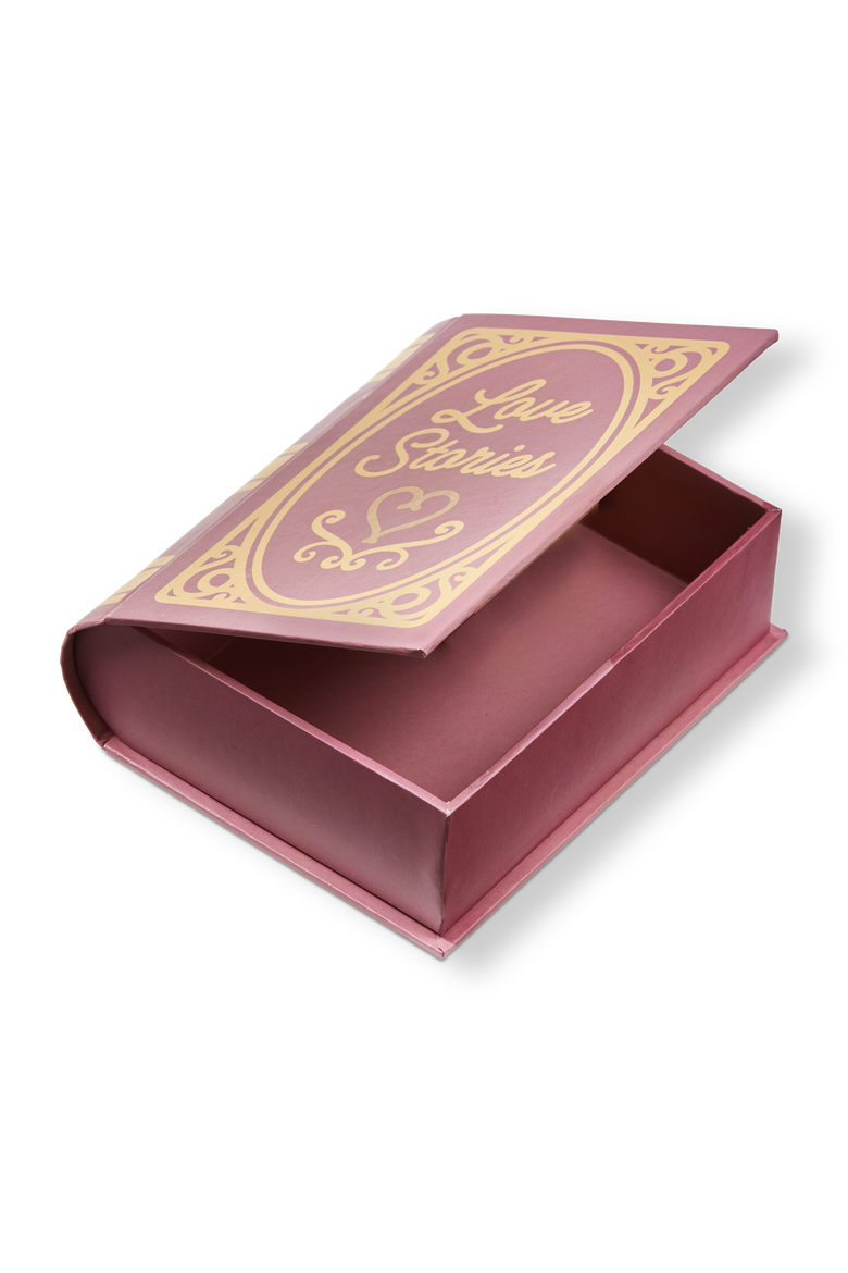 Love Stories Decorative Paper Book Box Multi 6 x 7 x 2.25 in, Alternate, color, Pink