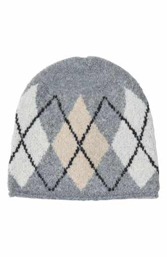 Argyle Boucle Cashmere Blend Beanie