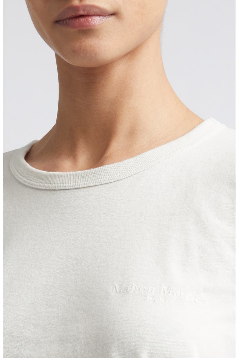 Embroidered Logo Cotton T-Shirt, Alternate, color, VINTAGE WHITE