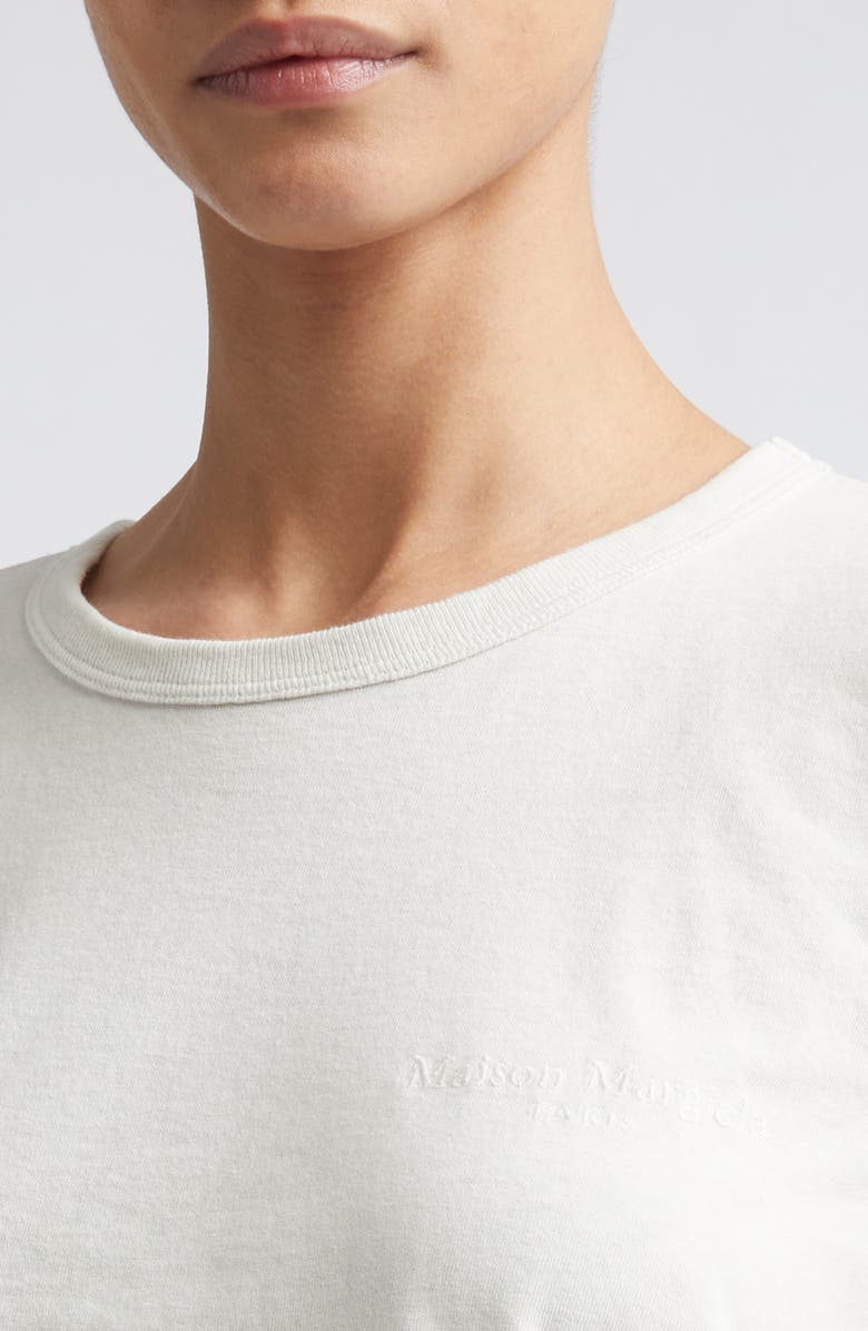 Maison Margiela Embroidered Logo Cotton T-Shirt, Alternate, color, Vintage White