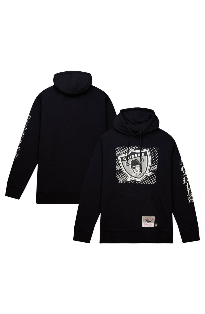 Mitchell & Ness Men's Mitchell & Ness Black Las Vegas Raiders Gridiron Classics Big Face 7.0 Pullover Hoodie, Main, color, Black