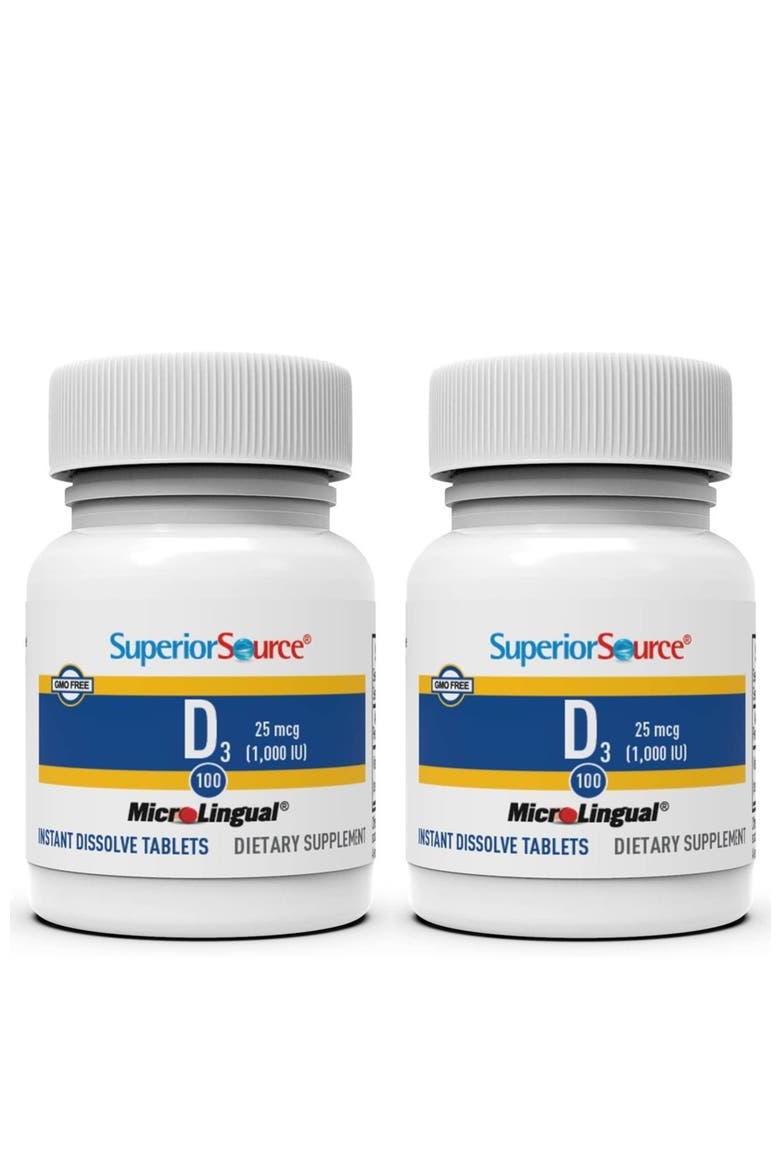 Vitamin D3 Sublingual MicroLingual Tablets White, Main, color, White