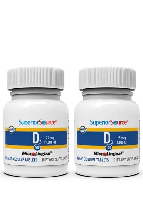 Vitamin D3 Sublingual MicroLingual Tablets White