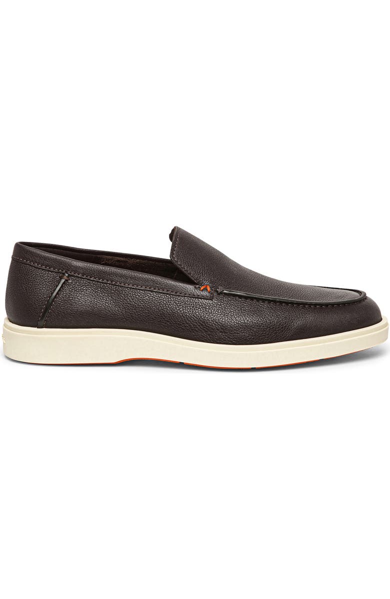 Santoni Botanist Slip-On Shoe, Alternate, color, Dark Brown Leather