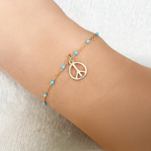 The Lovery Fine Jewelry Mini Gold Peace Charm In Gold