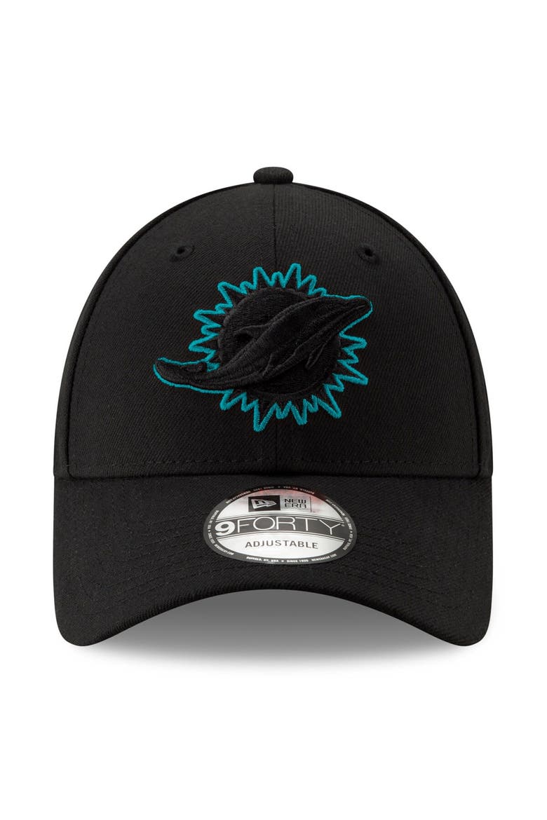 Men's New Era  Black Miami Dolphins Momentum 9FORTY Snapback Hat, Alternate, color, Black