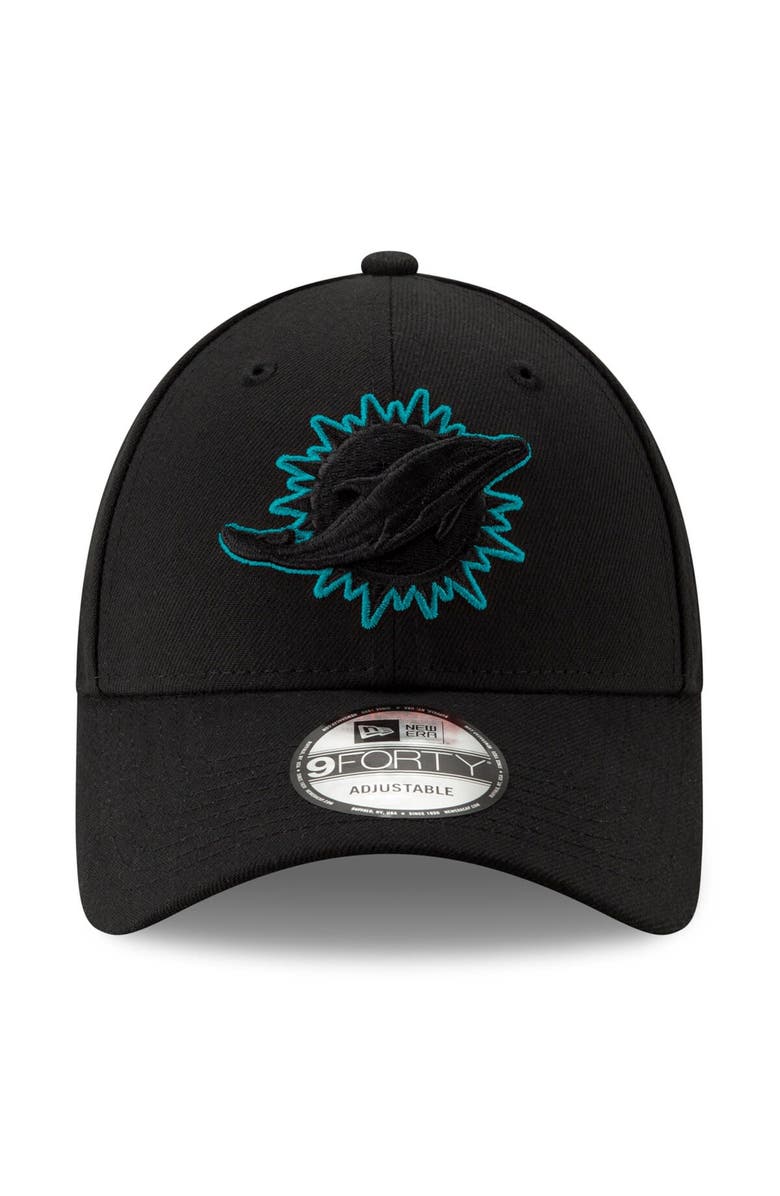New Era Men's New Era Black Miami Dolphins Momentum 9FORTY Snapback Hat, Alternate, color,