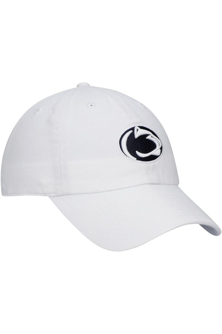 Men's '47 White Penn State Nittany Lions Clean Up Logo Adjustable Hat, Alternate, color, White