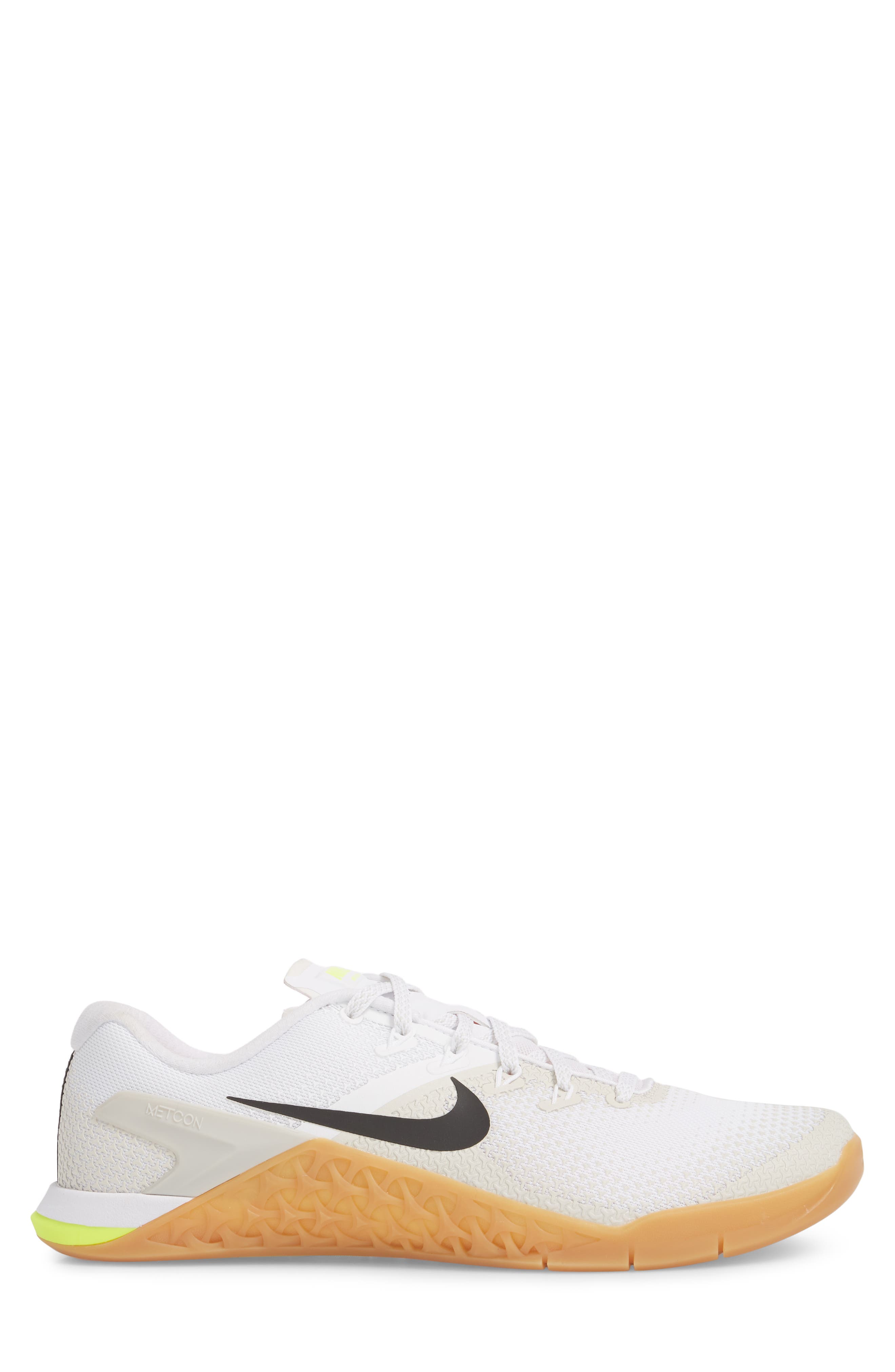 Metcon 4 Training Shoe, Alternate, color, WHITE/ BLACK/ LIGHT BONE