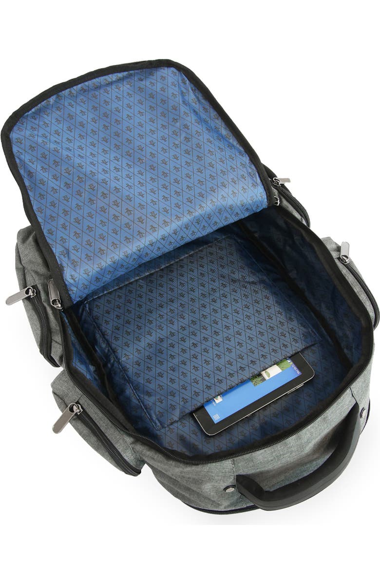 Original Penguin Luca Zip Pocket Backpack, Alternate, color, Grey Crosshatch