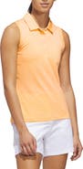adidas Striped Performance Sleeveless Polo