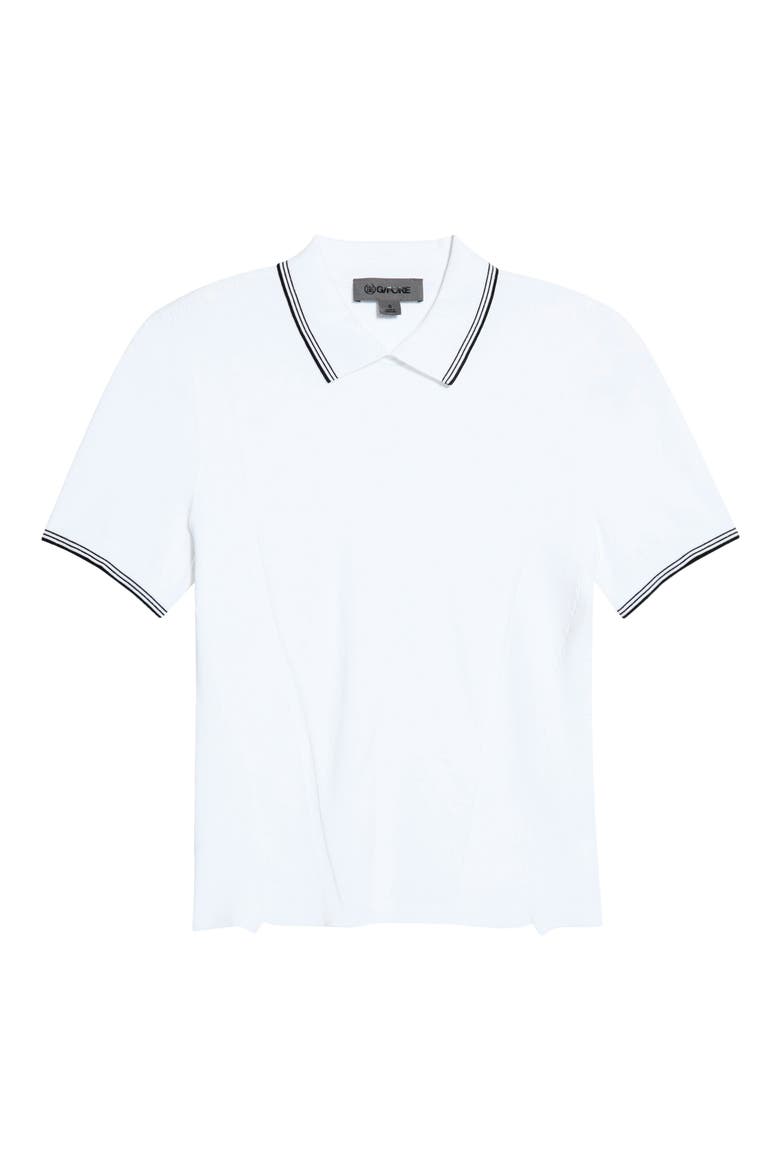 Elevated Short Sleeve Sweater Polo, Alternate, color, SNOW