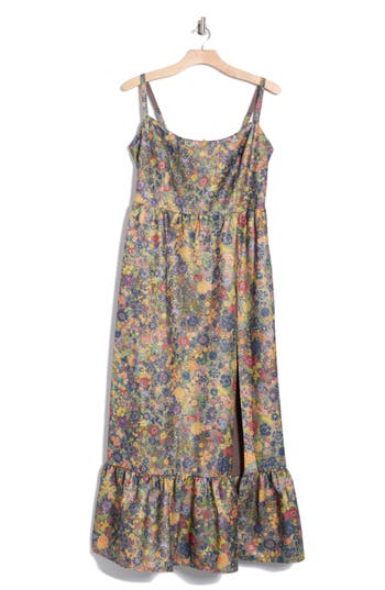 HUTCH HUTCH FLOUNCE HEM ORGANZA GOWN