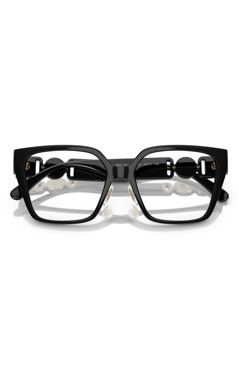 Versace 54mm Square Optical Glasses, Alternate, color, 
