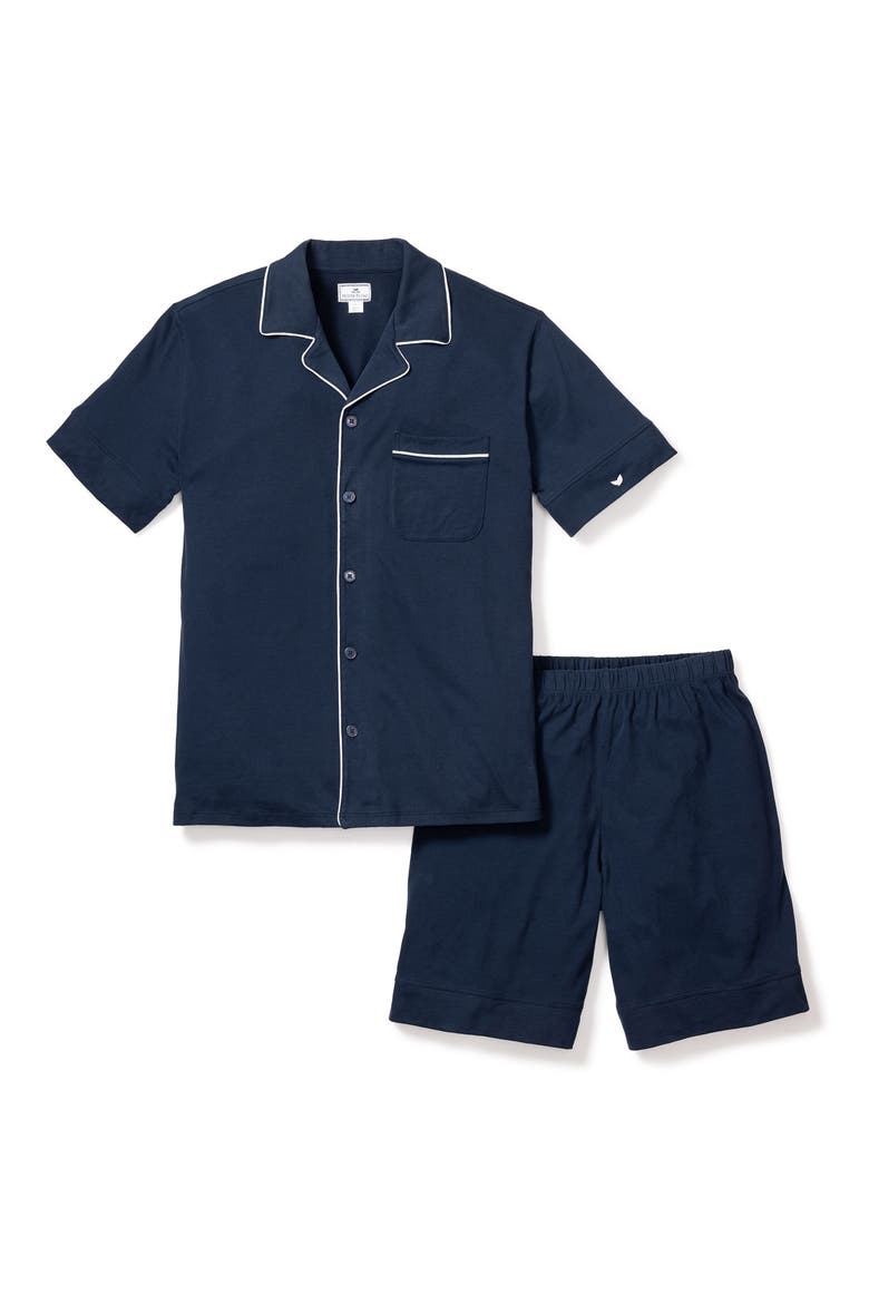 Pima Cotton Short Set, Alternate, color, NAVY