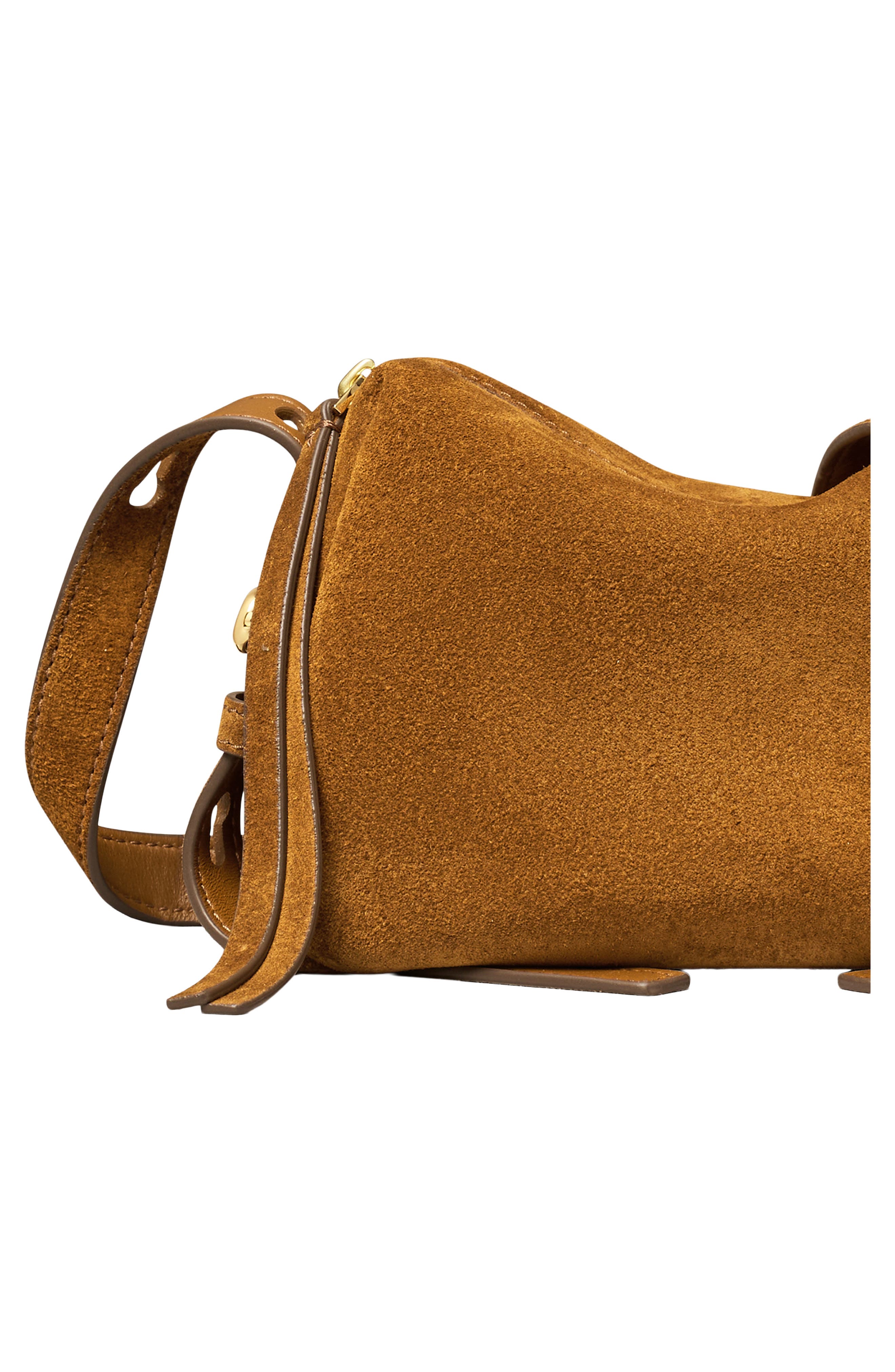 Romy Suede Soft Crossbody Bag, Alternate, color, CARAMEL