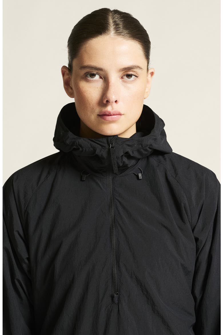 SubZ Half Zip Hooded Pullover, Alternate, color, BLACK