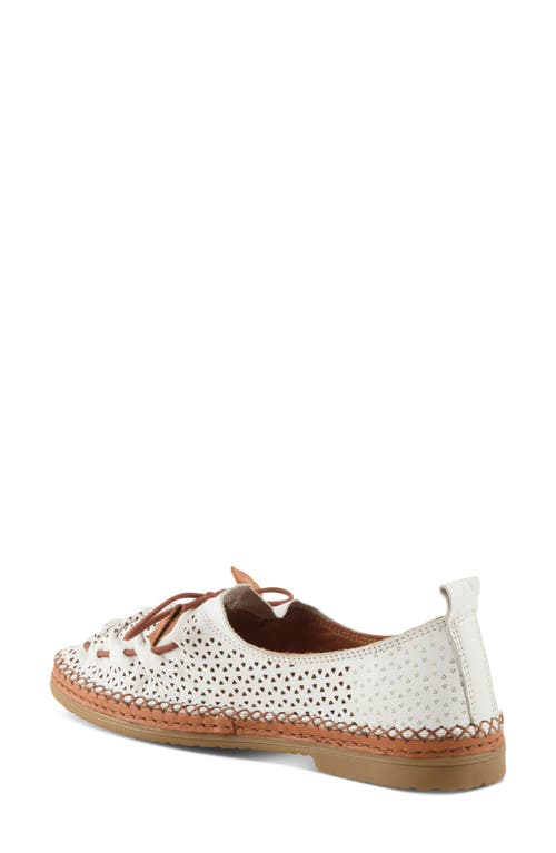 Spring Step Berna Perforated Loafer In White