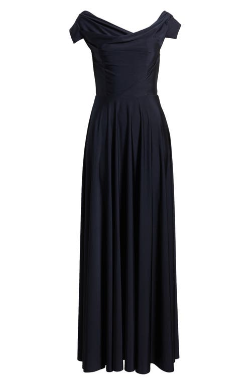 Black Halo Jackie O Satin Gown