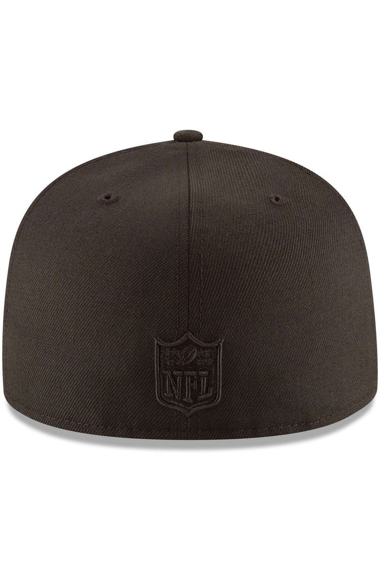 New Era Men's New Era San Francisco 49ers Black on Black 59FIFTY Fitted Hat, Alternate, color, 