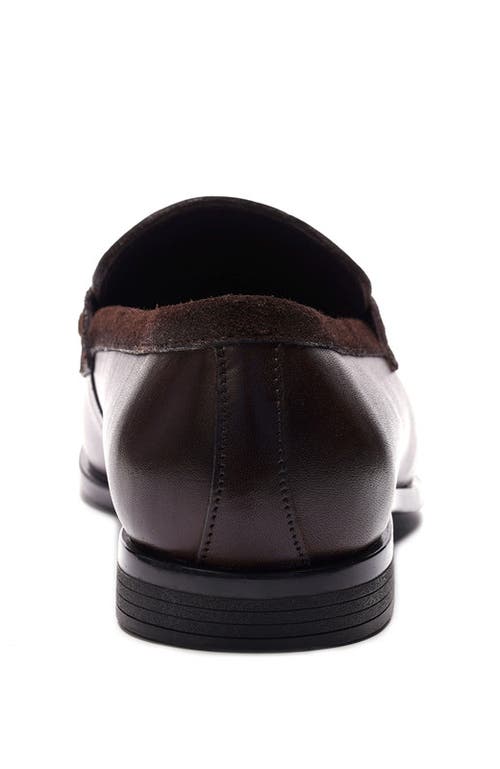 Carlos Santana Leon Penny Loafer In Brown