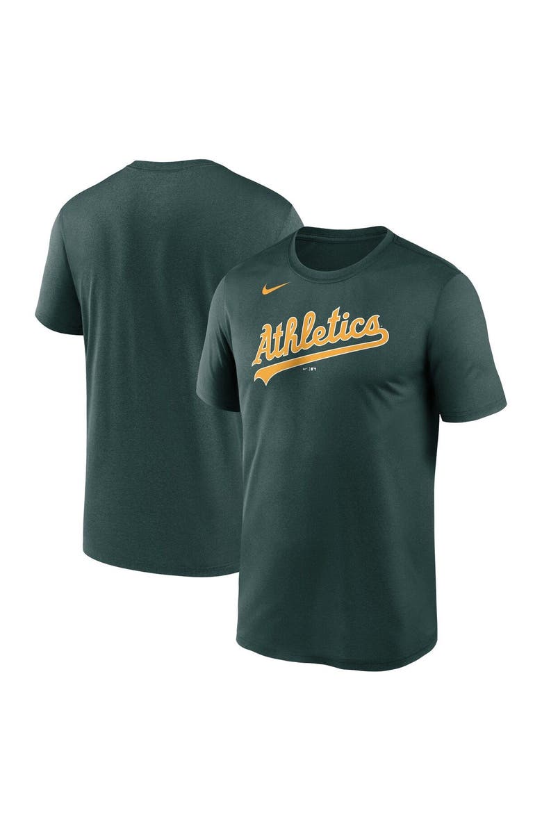 Nike Men's Nike Green Oakland Athletics New Legend Wordmark T-Shirt, Main, color, Green