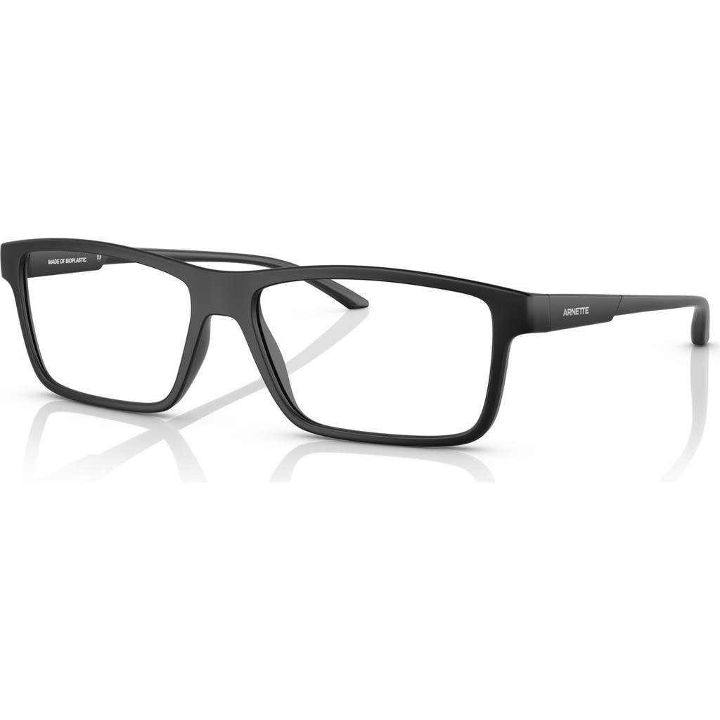 Arnette 56mm Rectangle Optical Glasses In Black