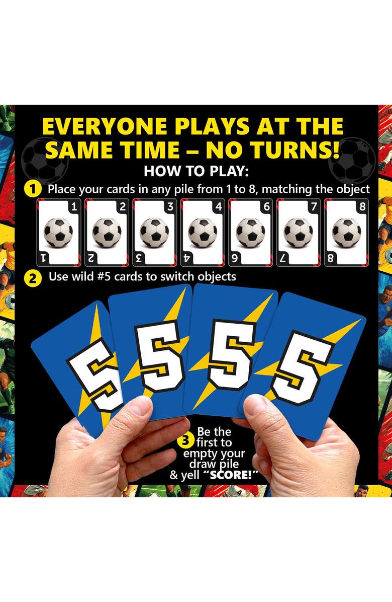 Quokka Fast Paced Sports Card game for Kids and Adults, Alternate, color, Soccer