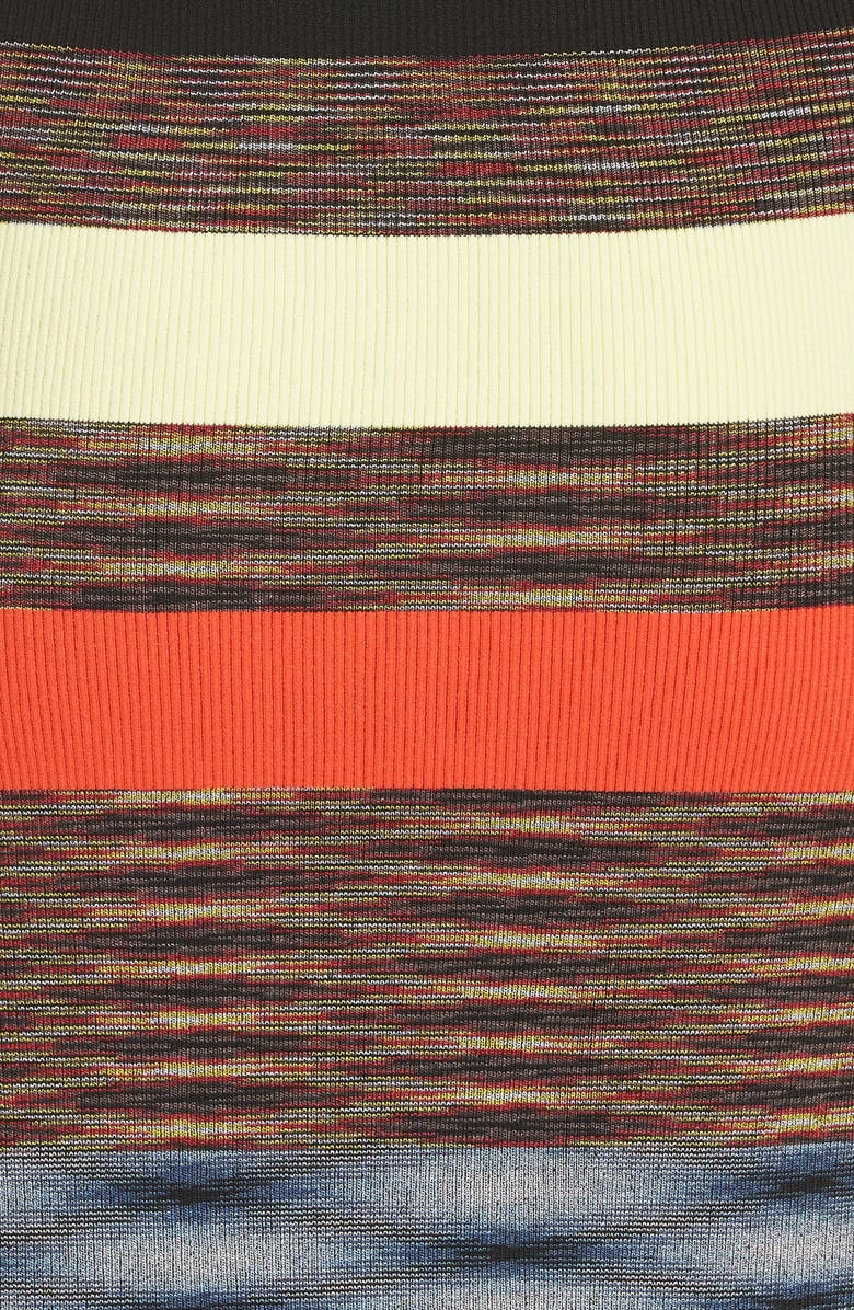 DVF Ribbed Stripe Body-Con Sweater Dress, Alternate, color, 