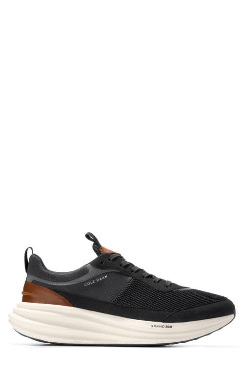 Cole Haan Øriginalgrand Quadstreak Running Shoe In Black/british Tan/ivory