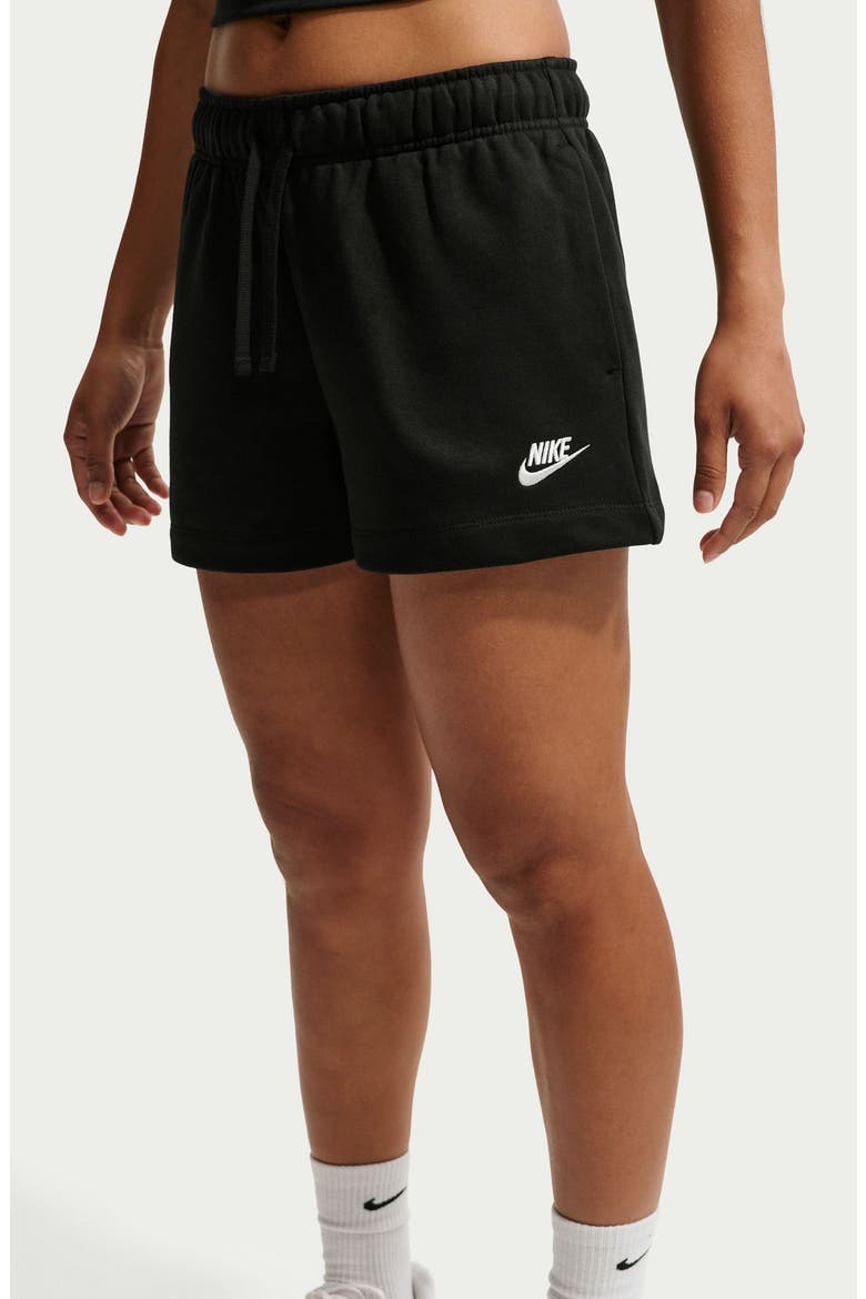 Club Fleece Shorts, Alternate, color, 010 BLACK/WHITE