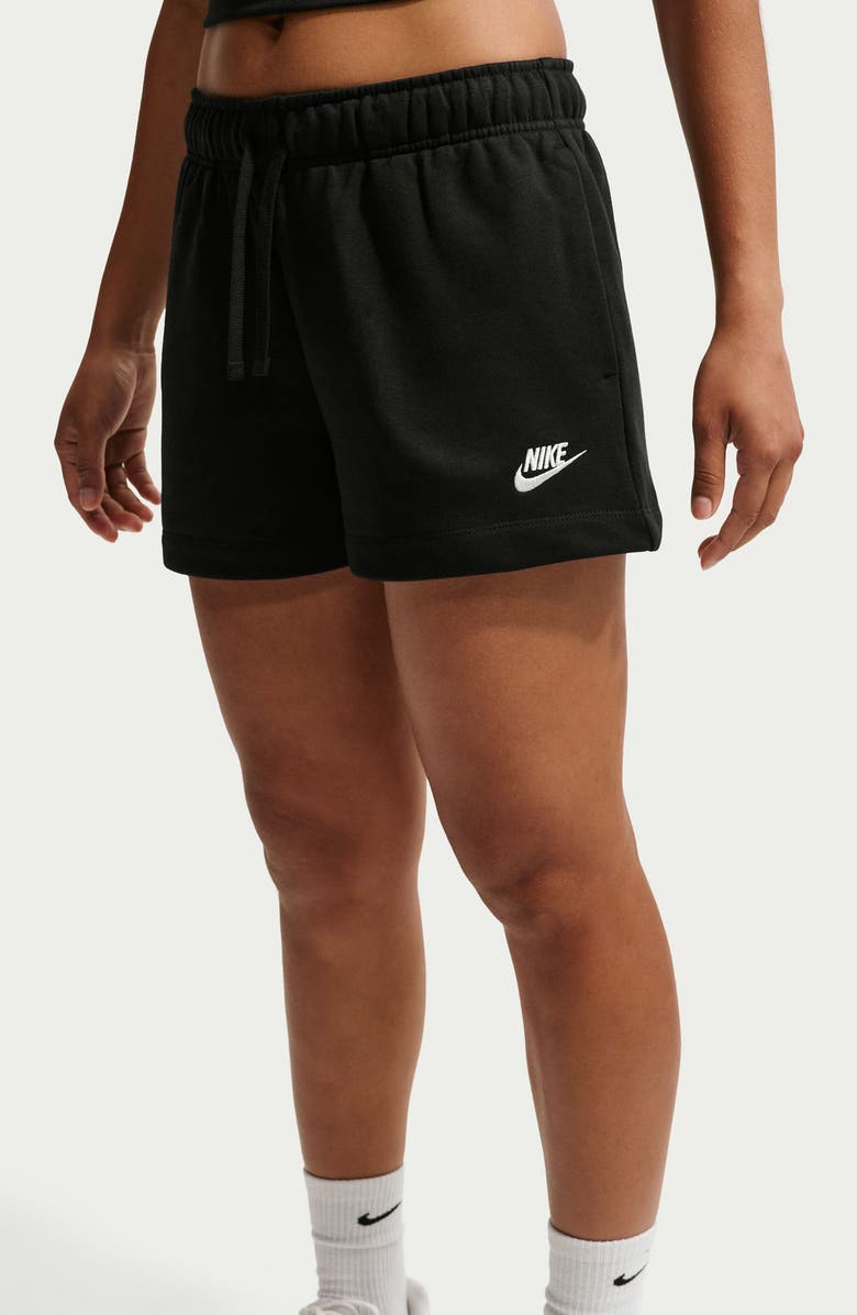 Nike Club Fleece Shorts, Alternate, color, 010 Black/White