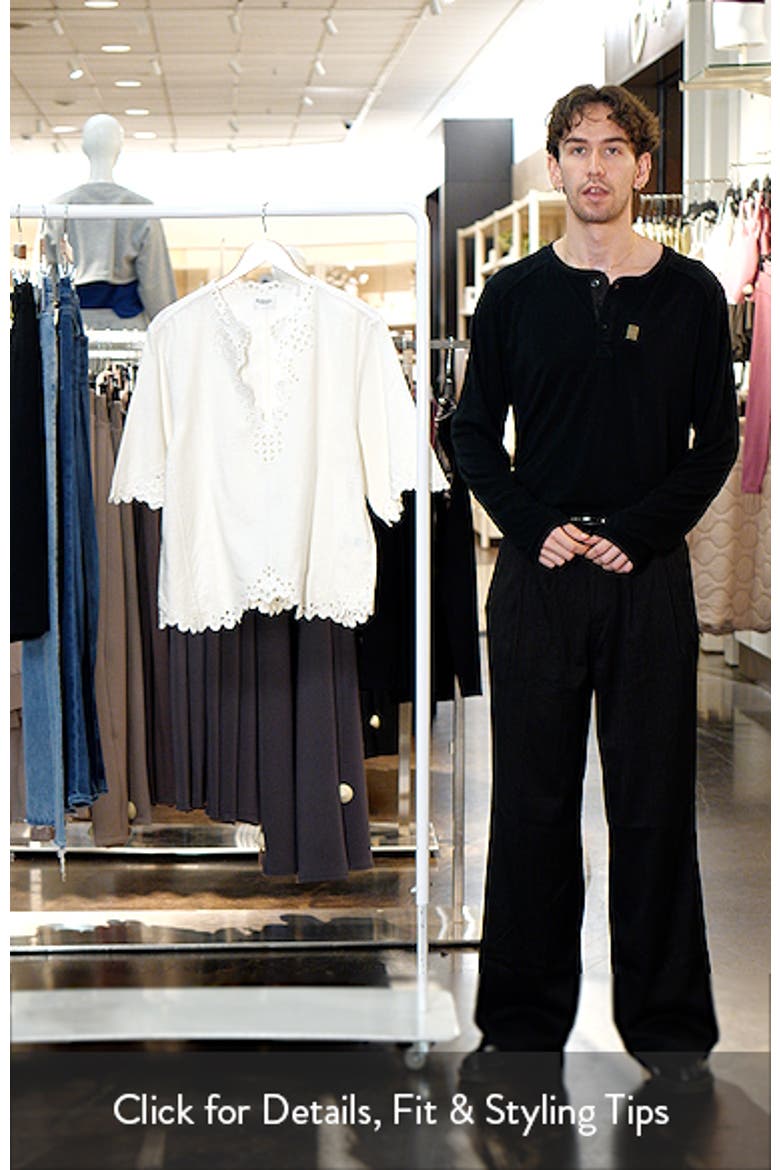 Shana Eyelet Embroidered Cotton Tunic video