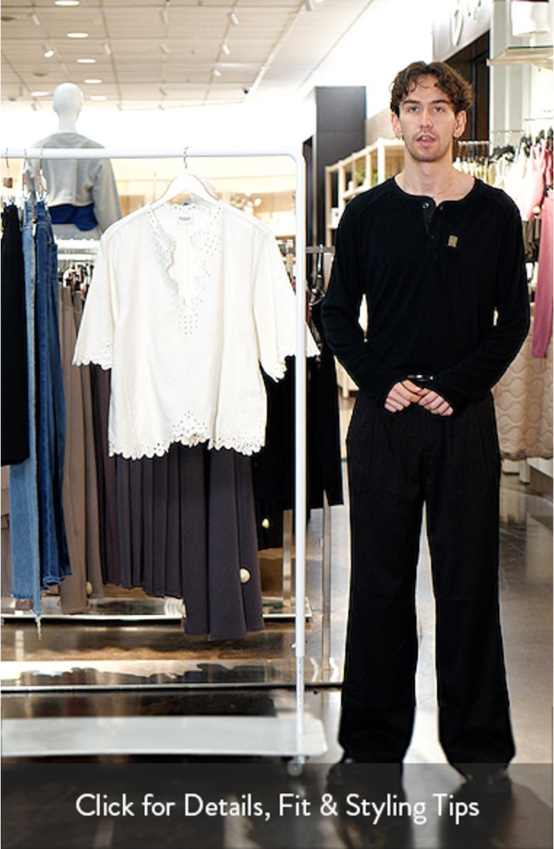 Shana Eyelet Embroidered Cotton Tunic, sales video thumbnail