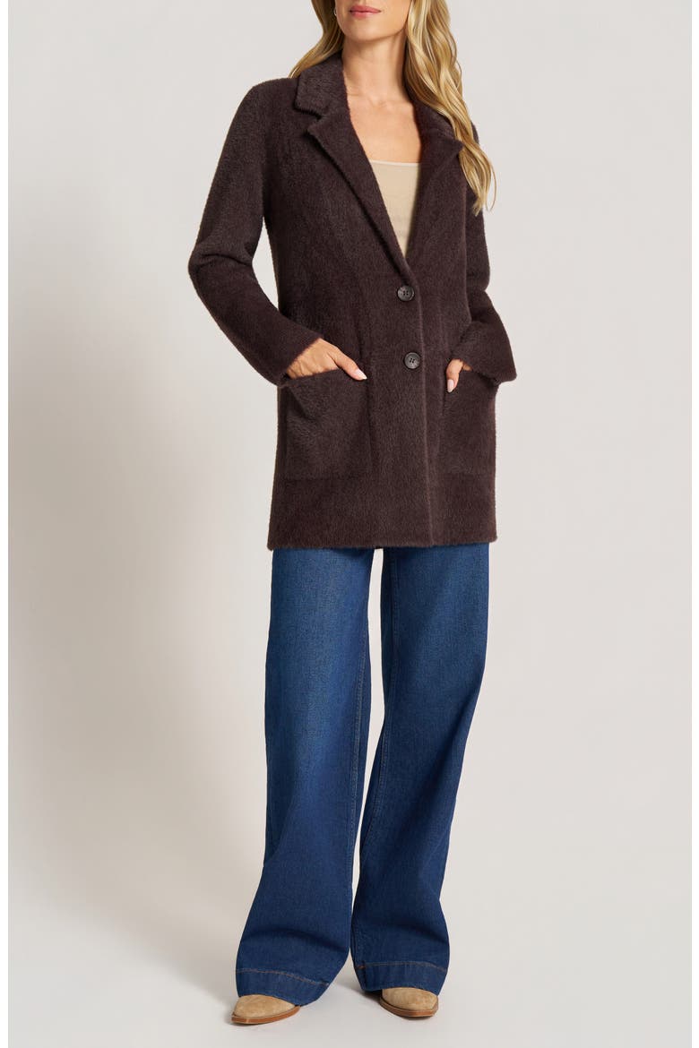 Vesper Two-Button Coatigan, Alternate, color, ESPRESSO