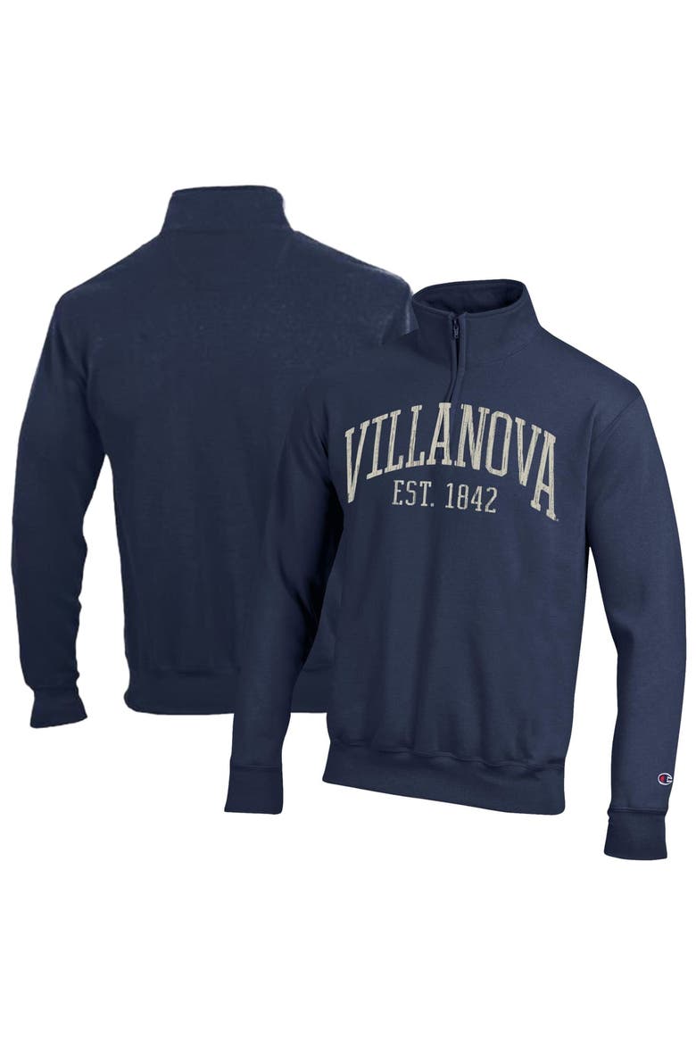 Men's Champion  Navy Villanova Wildcats Established Date Quarter-Zip Pullover, Main, color, Navy