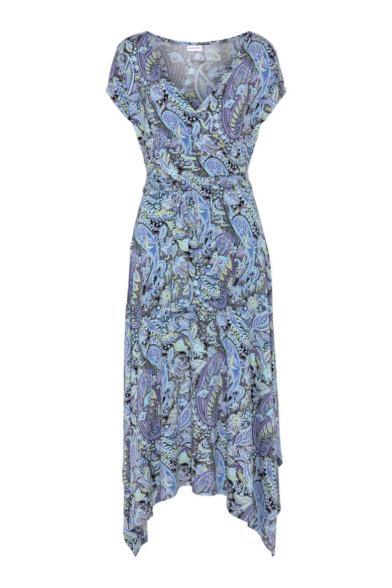 Handkerchief Hem Dress, Alternate, color, Blue Multi