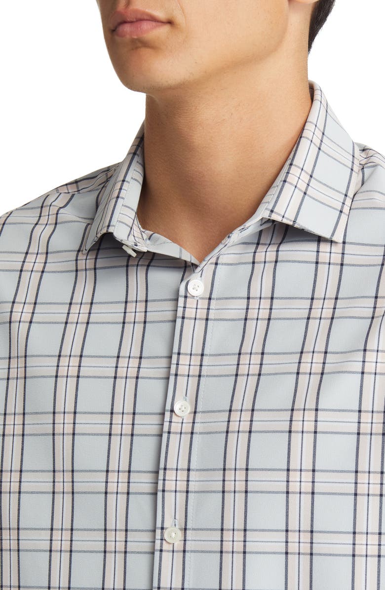 Mizzen+Main Men's Leeward Trim Fit Plaid Performance Button-Up Shirt, Alternate, color, 