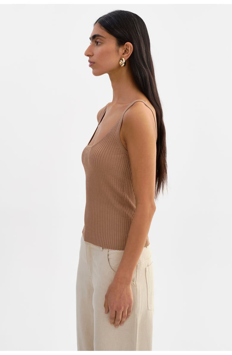 LAMARQUE Bista | Shimmery Rib Knit Tank Top, Alternate, color, Bronze