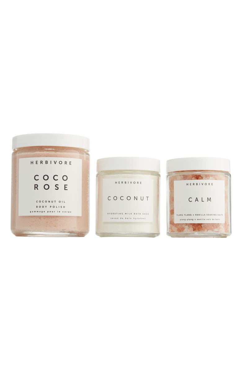 Herbivore Botanicals Coco Rose Body Polish Trio $54 Value, Alternate, color,