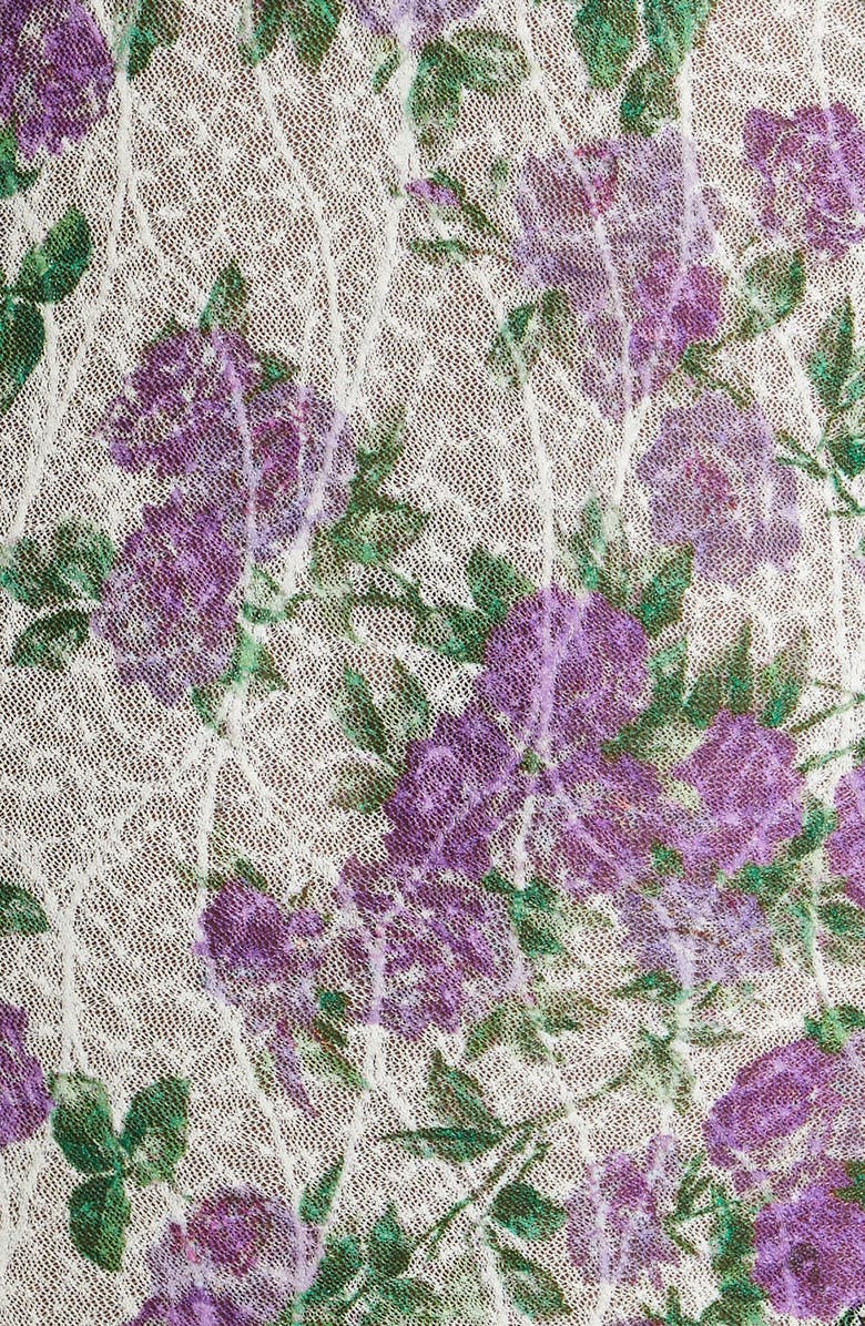 KILO BRAVA Floral Print Lace Teddy, Alternate, color,