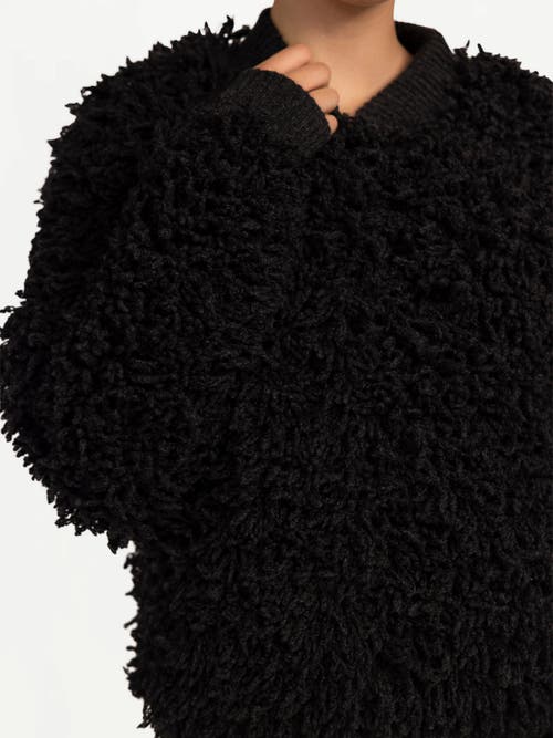 Gobi Mongolian Cashmere Loop-stitch Cashmere Cardigan In Charcoal