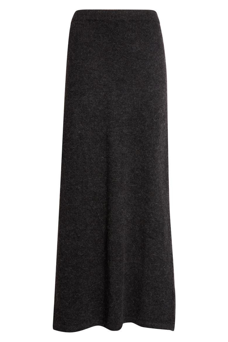 Dione Knit Alpaca & Merino Wool Blend Maxi Skirt, Alternate, color, CHARCOAL