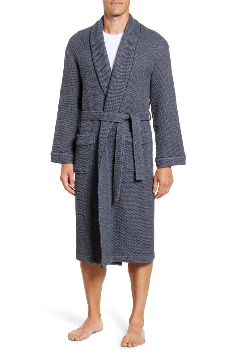 Weathered Honeycomb Robe, Main, color, FOG