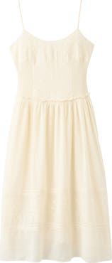 MANGO Embroidered Detail Sleeveless Maxi Dress